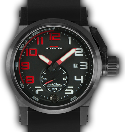 HYPER TECH CHRONO 1A Black Red Dial - Black Rubber II - Black Buckel