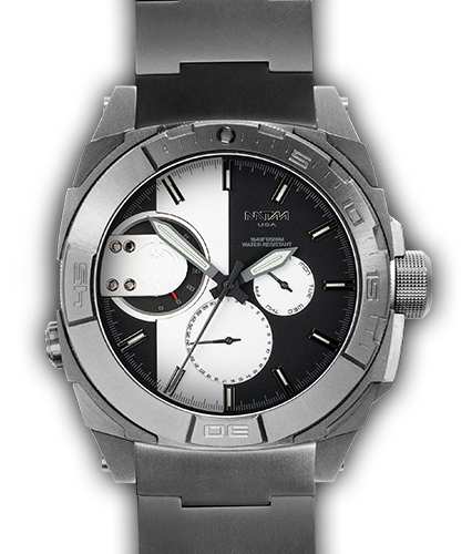 US-744X Silver - Black-Silver Dial - Silver Tit Band